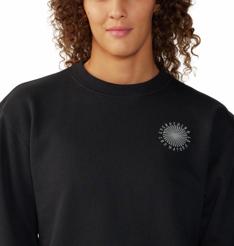 Spiral Pullover Crew - Womens - Black 5