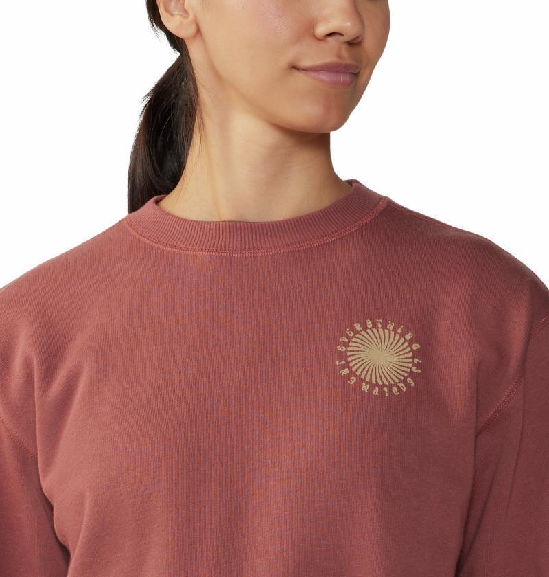 Spiral Pullover Crew - Womens - Clay Earth 4