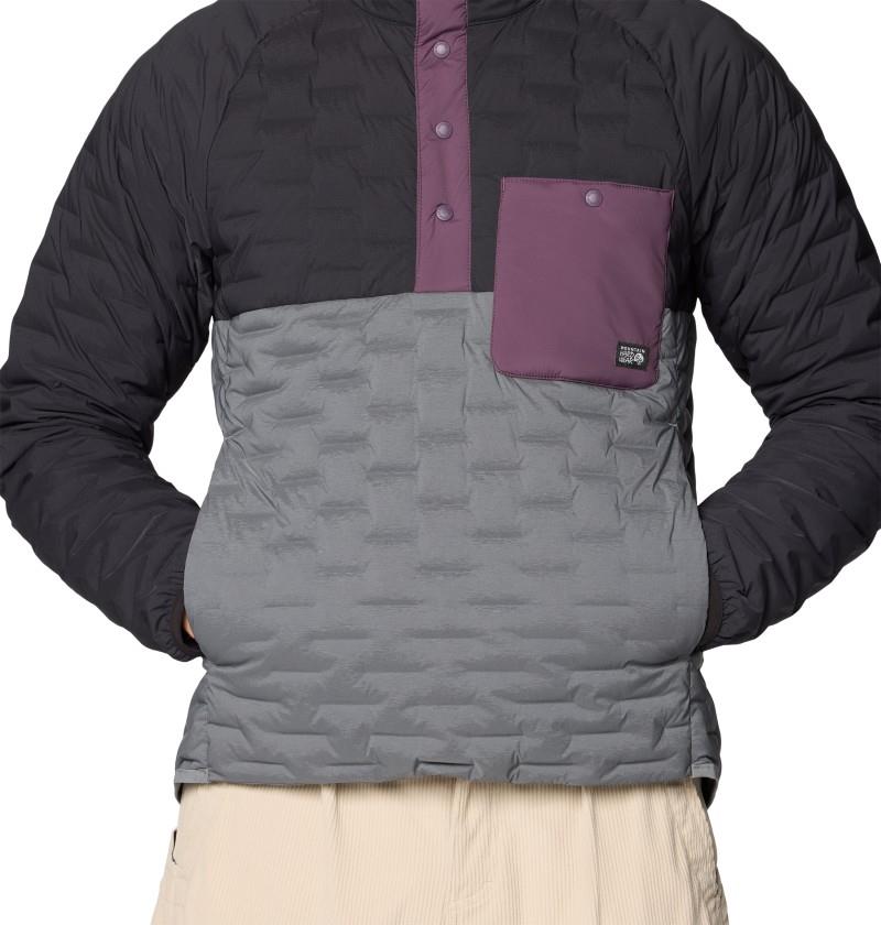StretchDown Light Snap Neck - Mens - foil grey / black / dusty purple 1