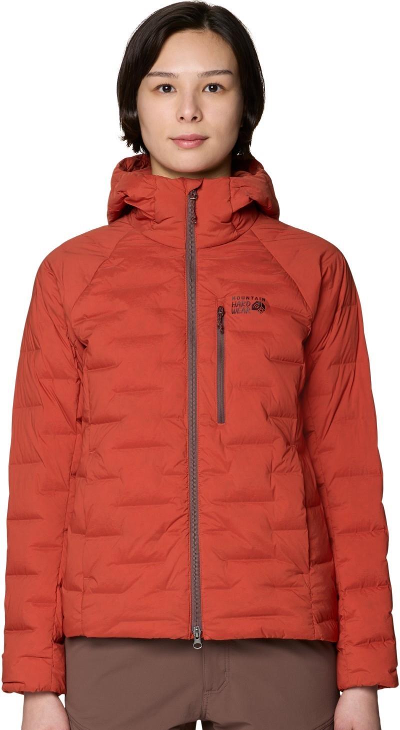 StretchDown Hooded Jacket - Womens - mars red 1