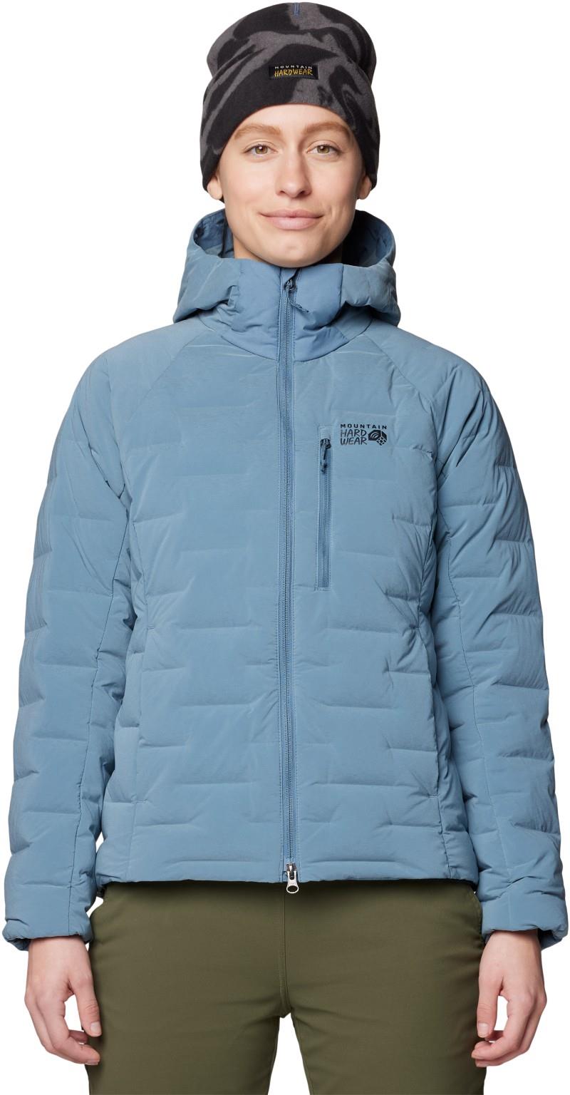 StretchDown Hoody - Womens - adriatic blue heather 1