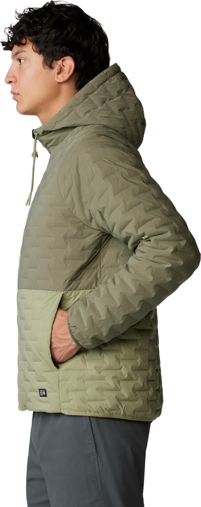 StretchDown Light Full Zip Hoody - Mens - Stone Green / Mantis Green 8