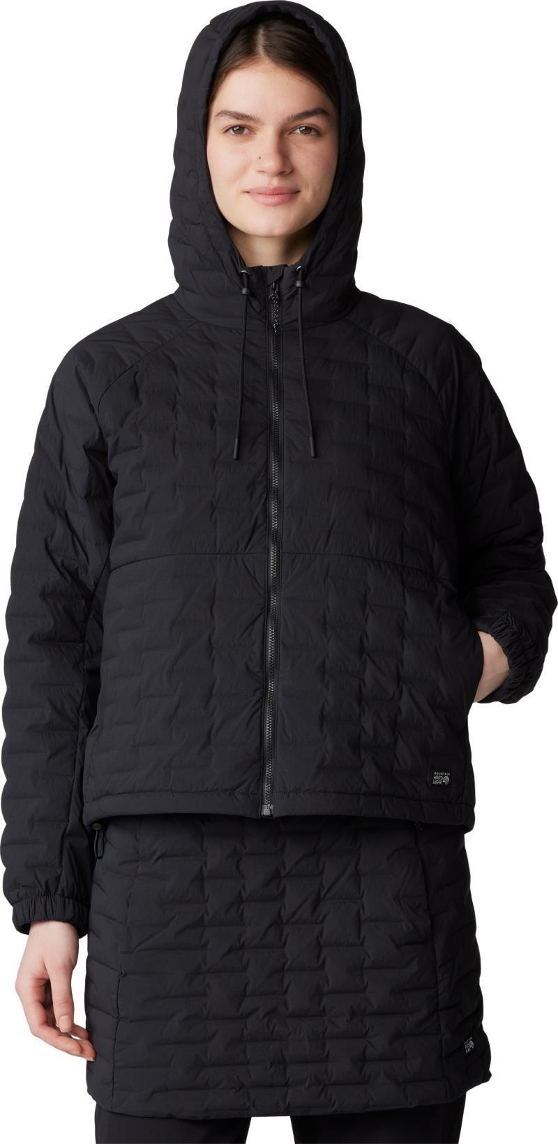 StretchDown Light Full Zip Hoody - Womens - Black 7