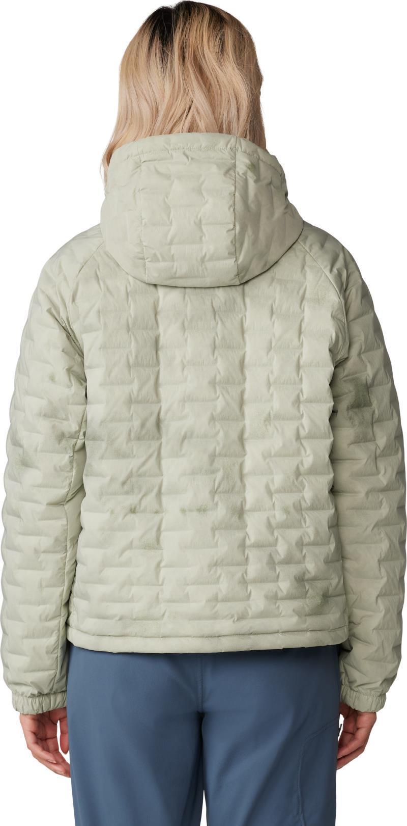 StretchDown Light Full Zip Hoody - Womens - White Sage / Mantis Green 2
