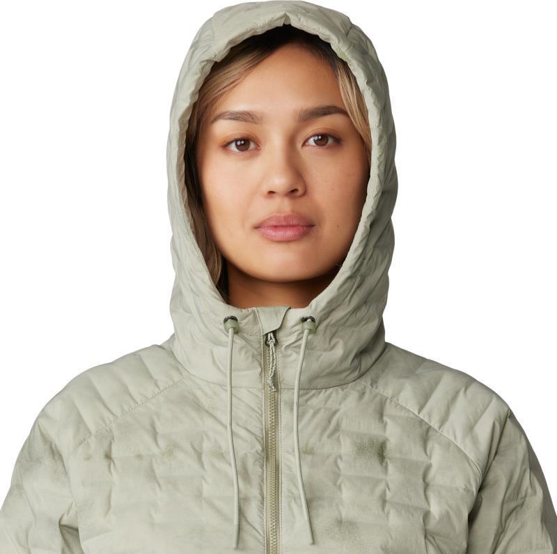 StretchDown Light Full Zip Hoody - Womens - White Sage / Mantis Green 7
