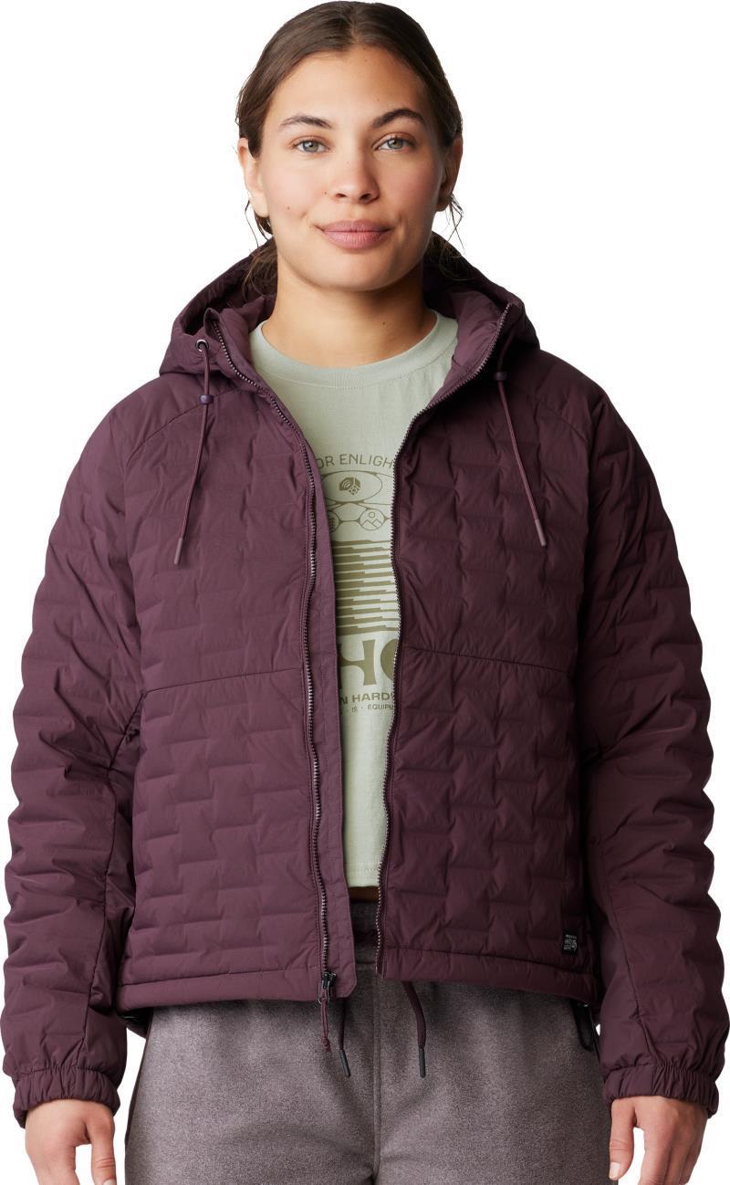 StretchDown Light Full Zip Hoody - Womens - blackberry 1