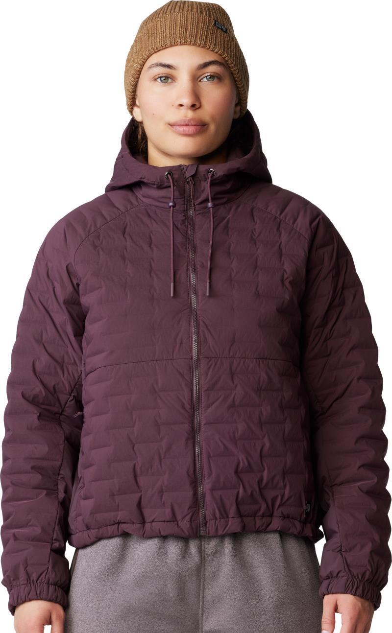 StretchDown Light Full Zip Hoody - Womens - blackberry 1
