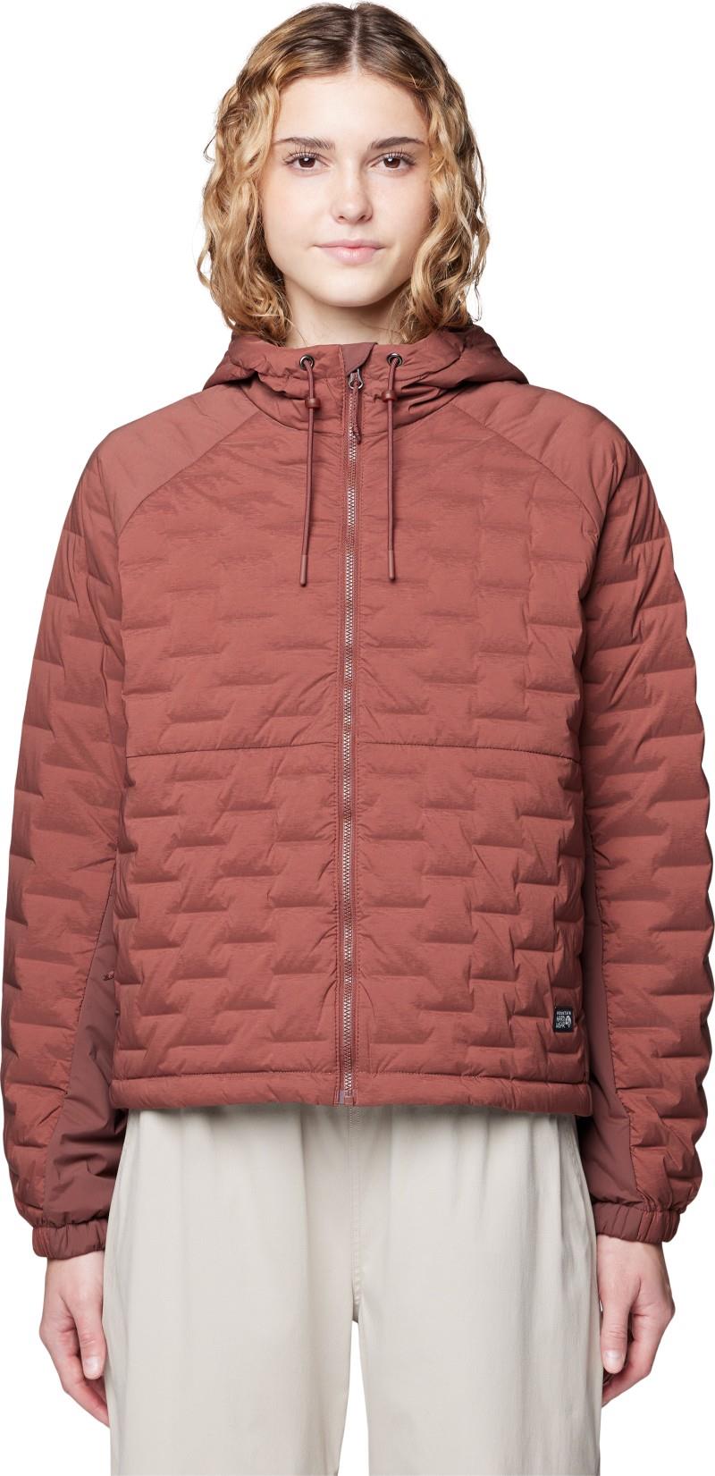 StretchDown Light Full Zip Hoody - Womens - bourbon brown 1