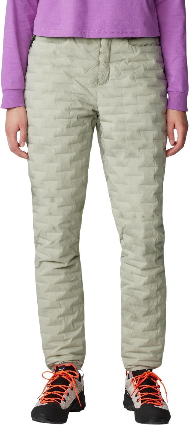 StretchDown Light Pants, Long - Womens - White Sage 1