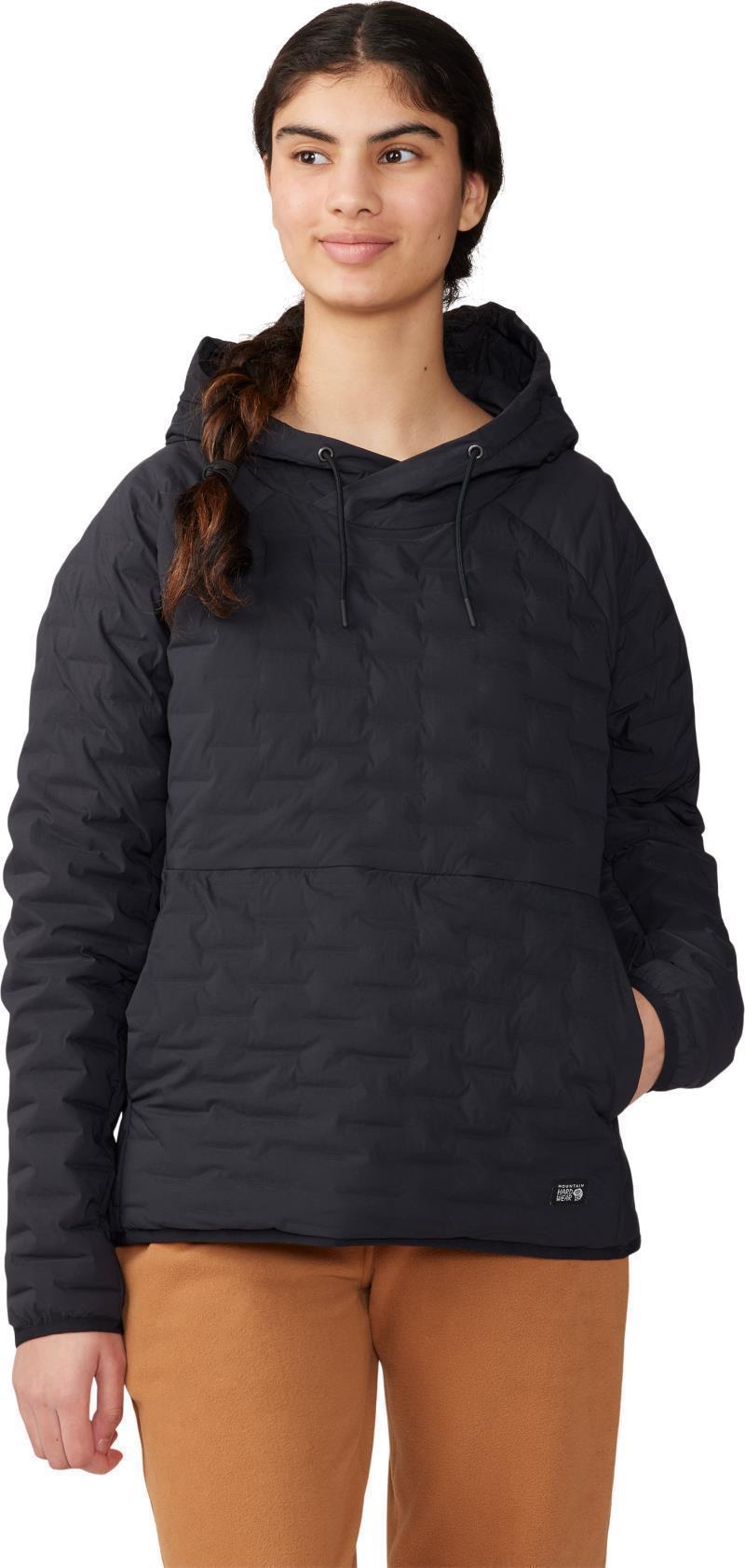 StretchDown Light Pullover Hoody - Womens - Black 2