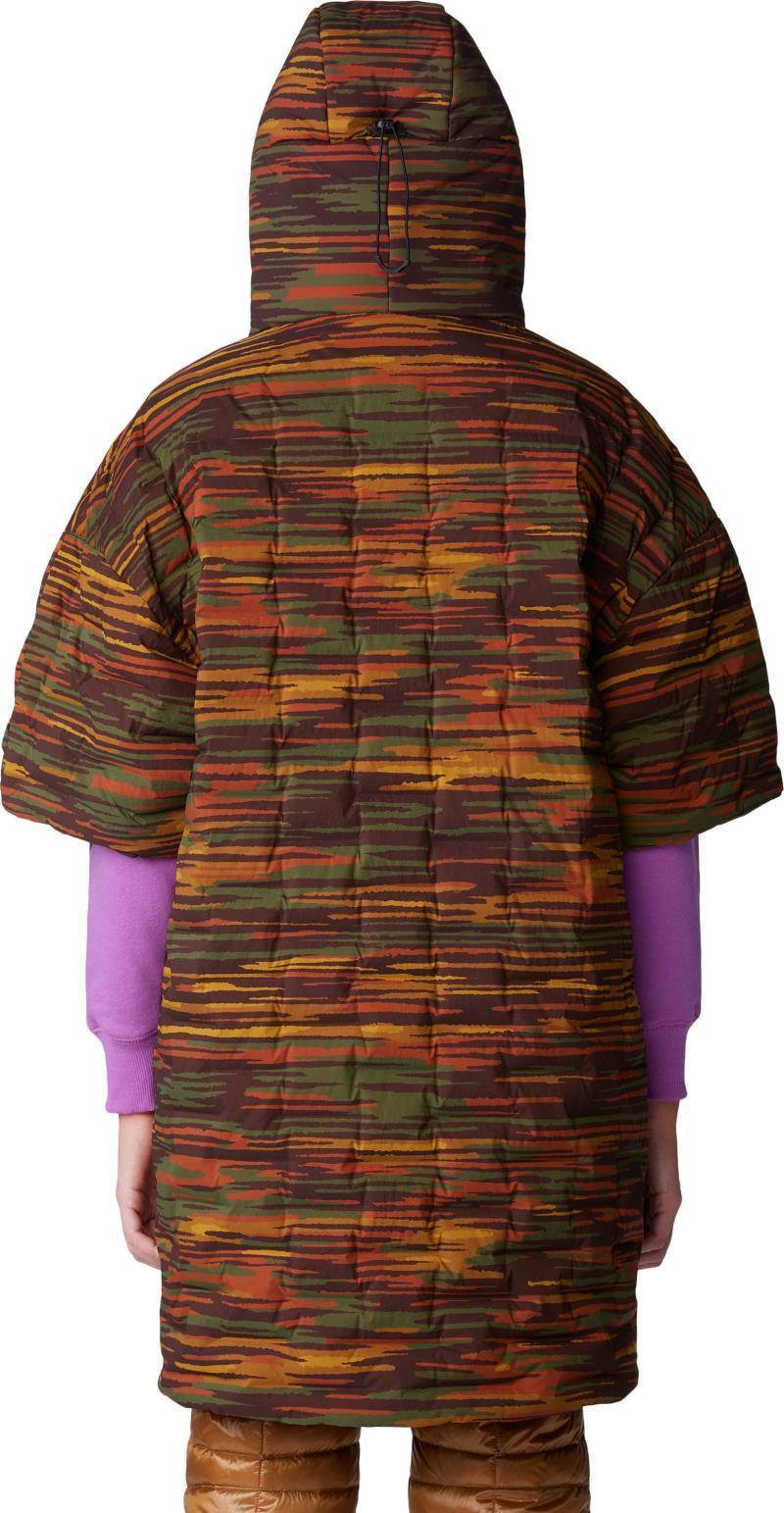 StretchDown Poncho - Iron Oxide Stria Print 2