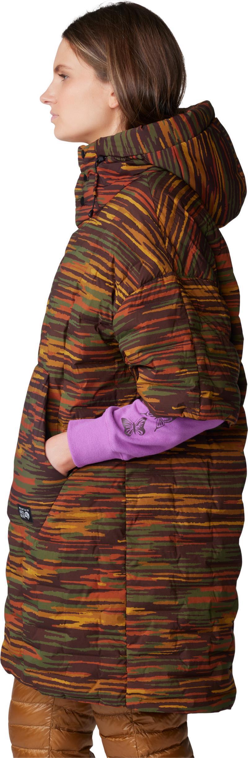 StretchDown Poncho - Iron Oxide Stria Print 3