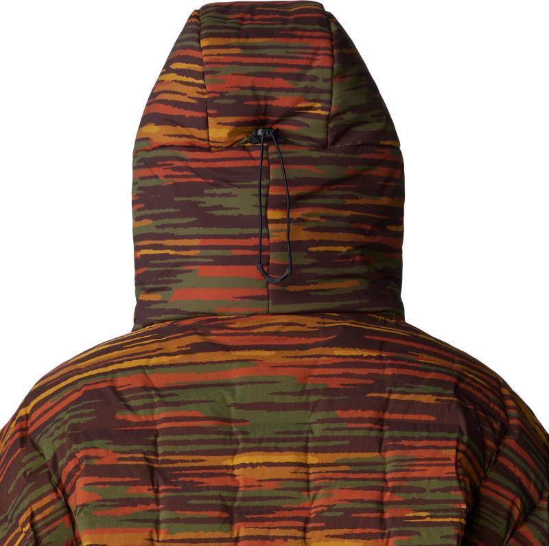 StretchDown Poncho - Iron Oxide Stria Print 5