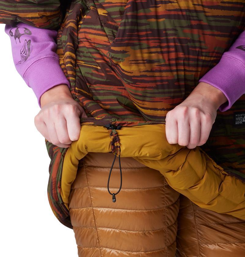 StretchDown Poncho - Iron Oxide Stria Print 6