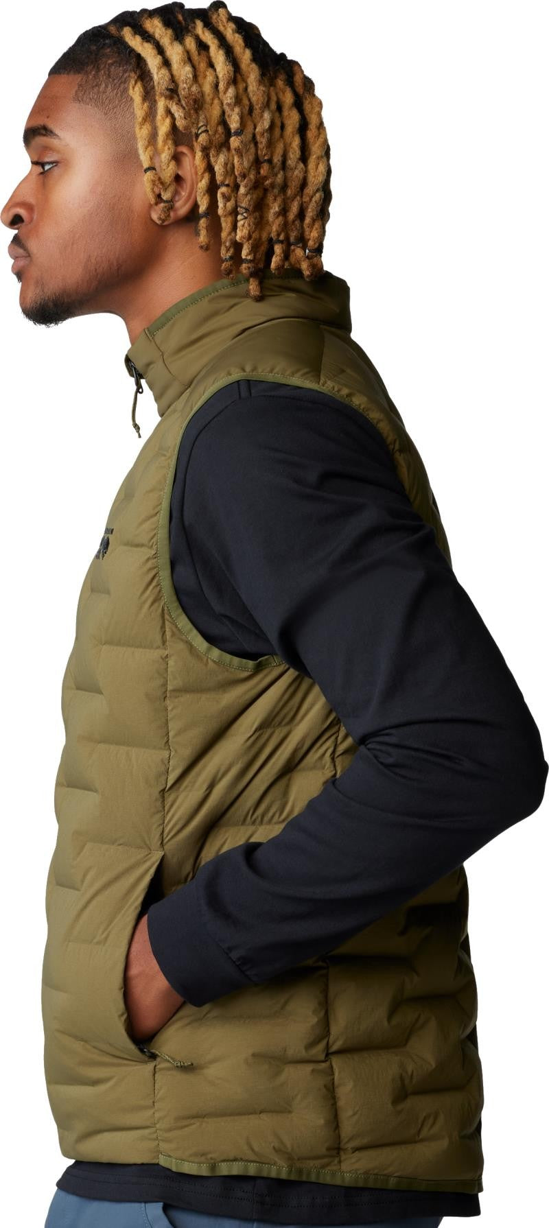 StretchDown Vest - Mens - combat green 1