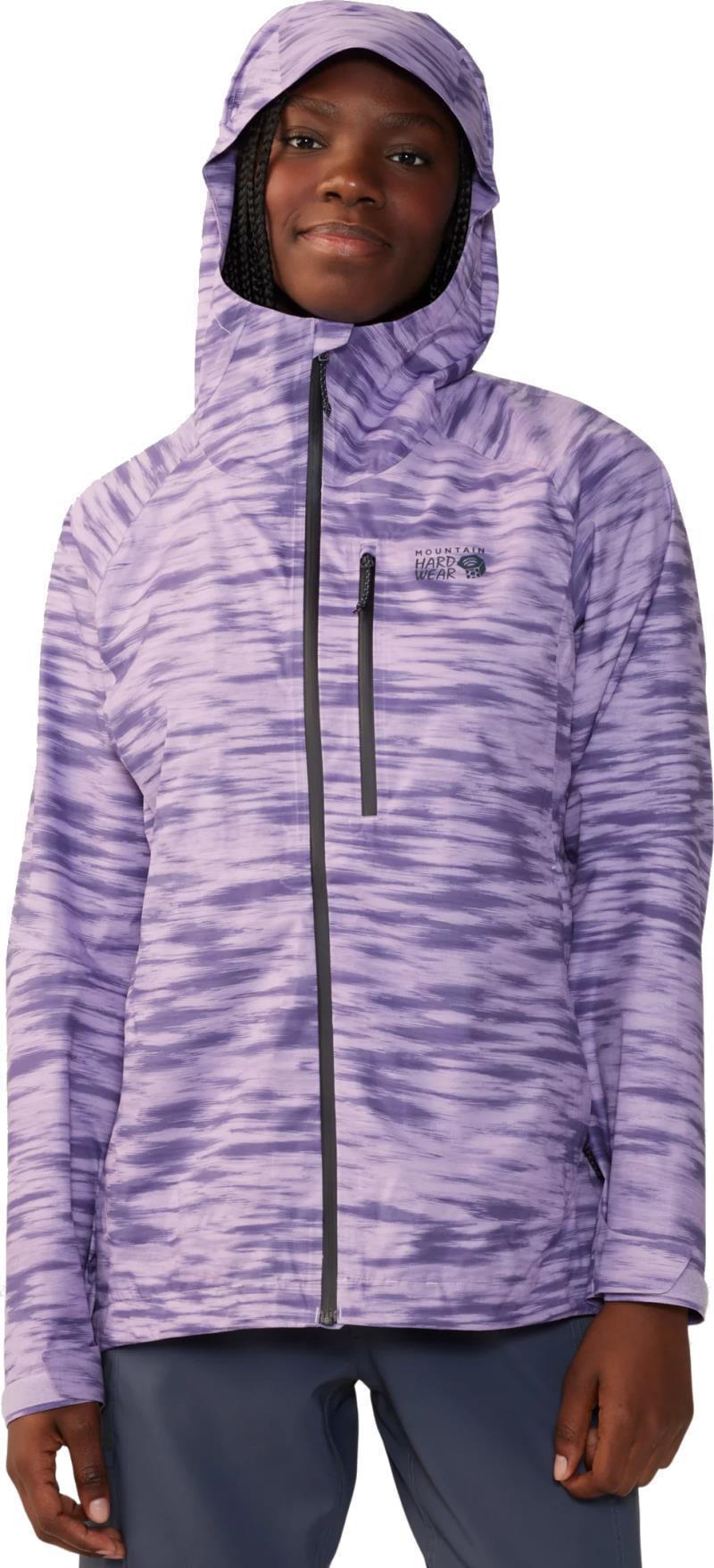 Stretch Ozonic Jacket - Womens - Wisteria Frequency Print 1