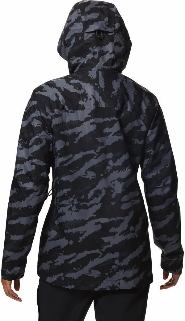 Stretch Ozonic Jacket - Womens - black paintstrokes print 1