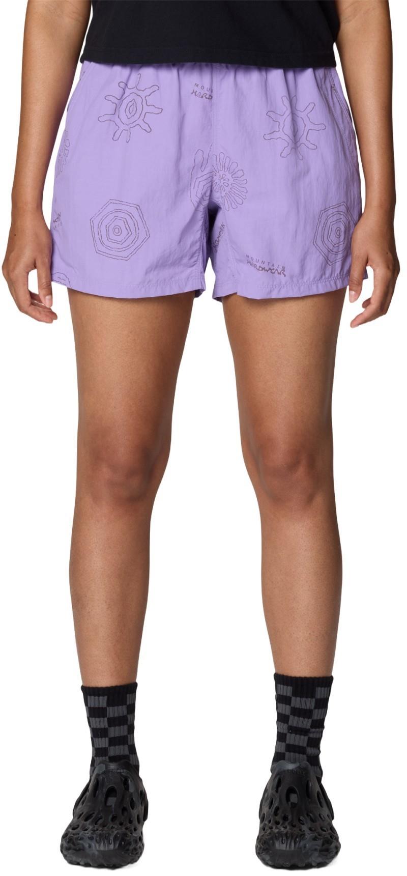 Stryder Shorts, 3" Inseam - Womens - harbor violet screens print 1