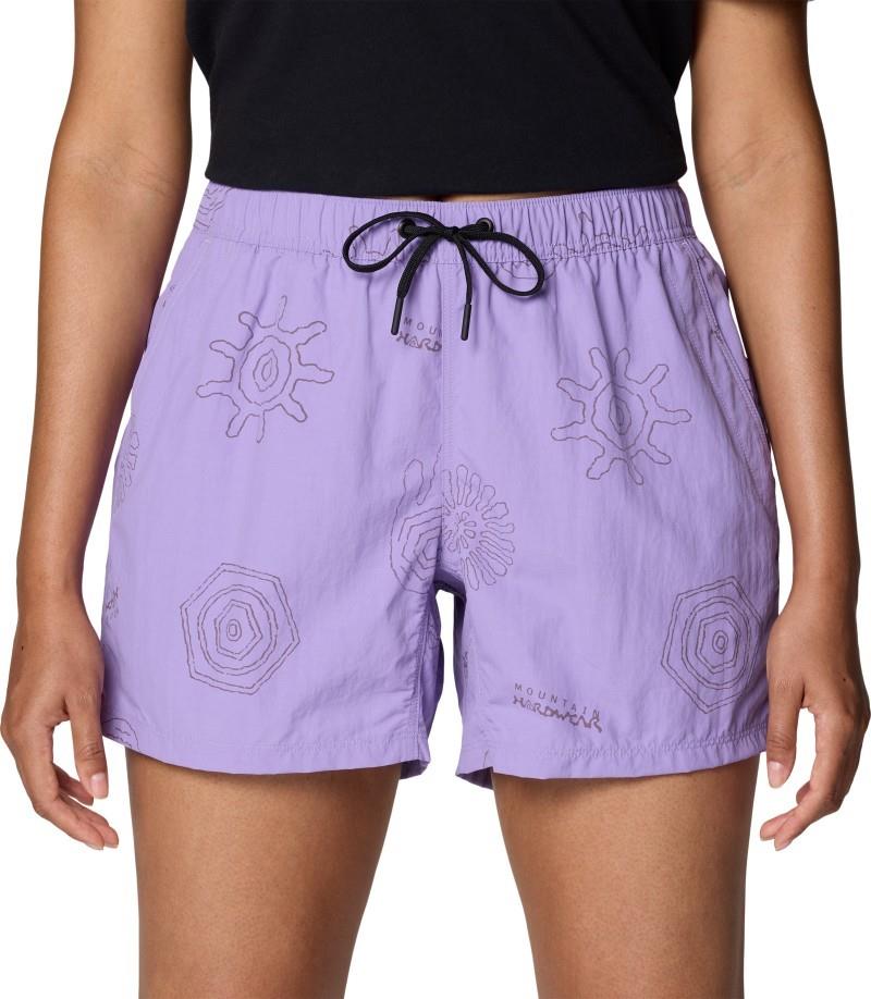 Stryder Shorts, 5" Inseam - Womens - harbor violet screens print 1