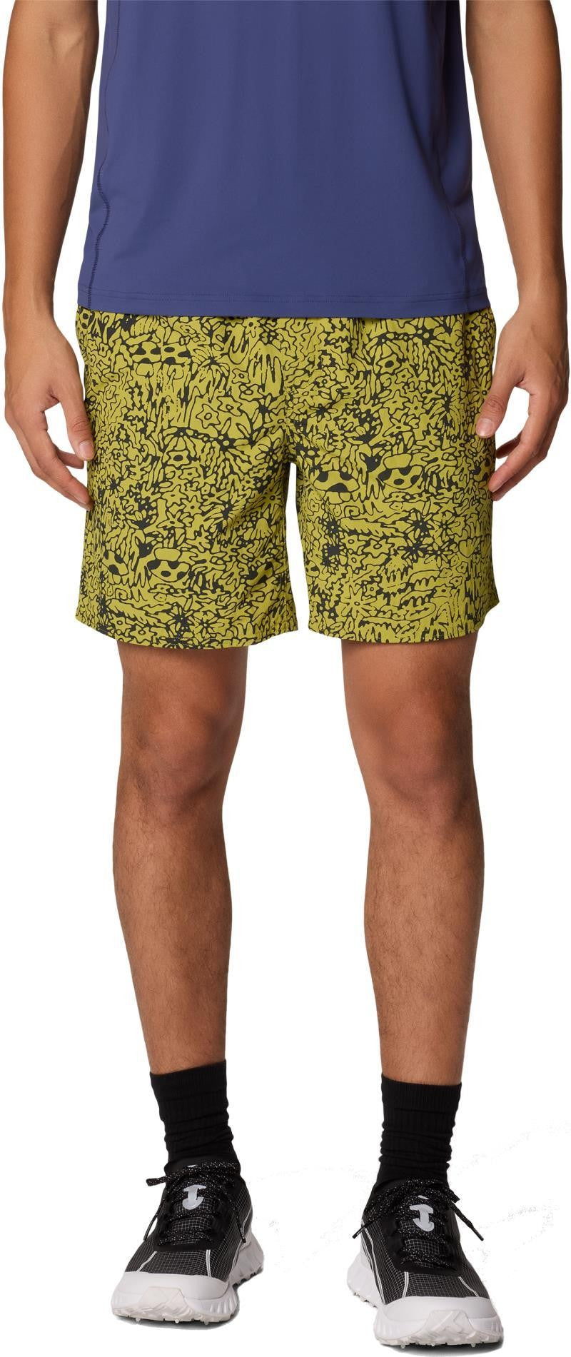 Stryder Shorts, 7" Inseam - Mens - moon moss forager print 1