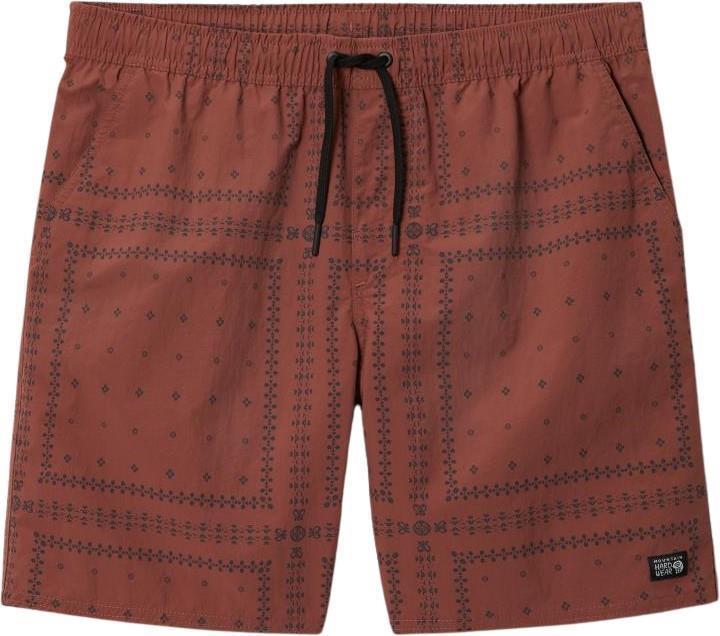 Stryder Swim Shorts, Short - Mens - Clay Earth Bandana Grid 1