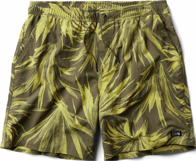 Stryder Swim Shorts, Short - Mens - Dark Pine Yucca Print 1