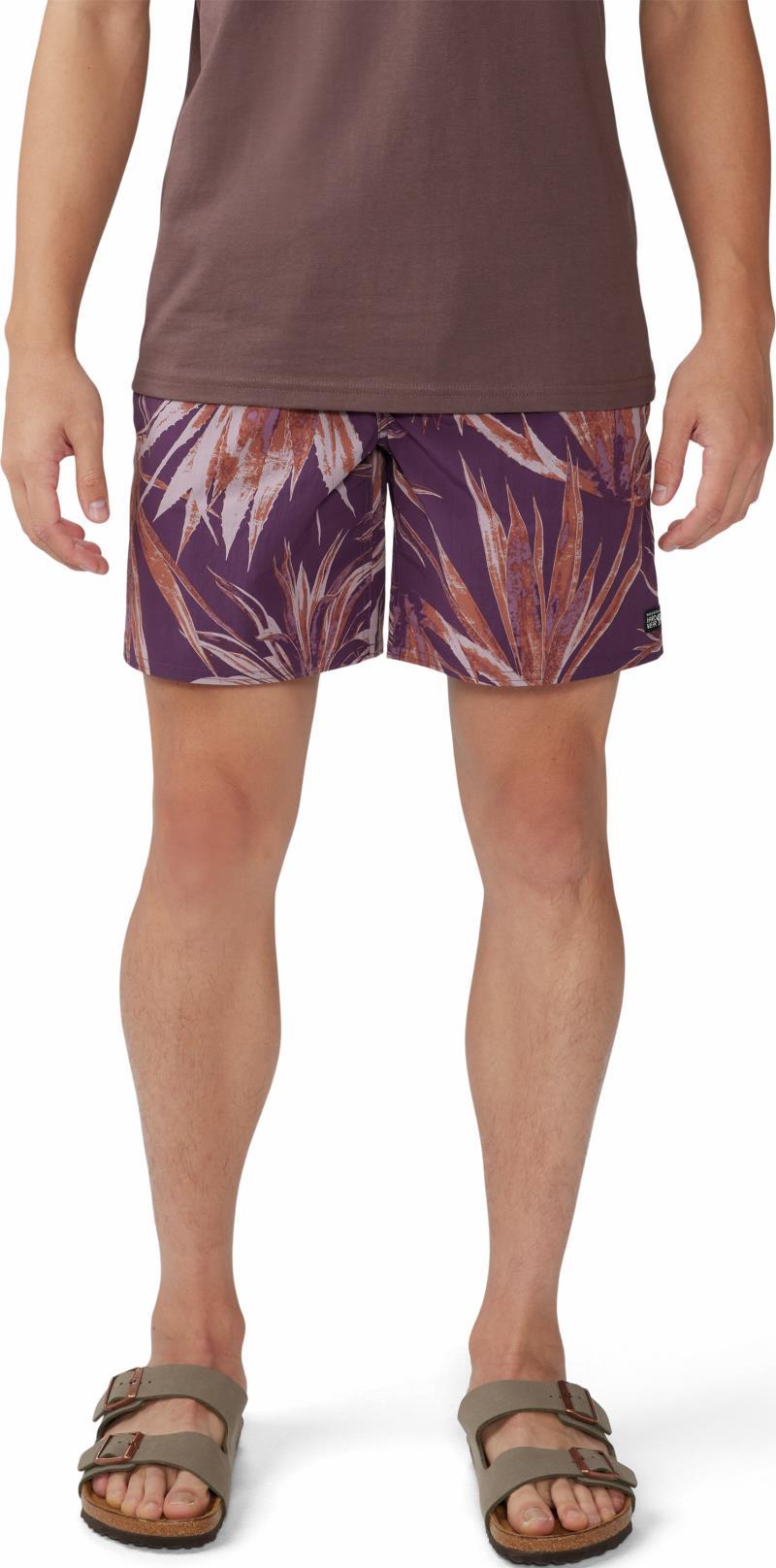 Stryder Swim Shorts, Short - Mens - Dusty Purple Yucca Print 2