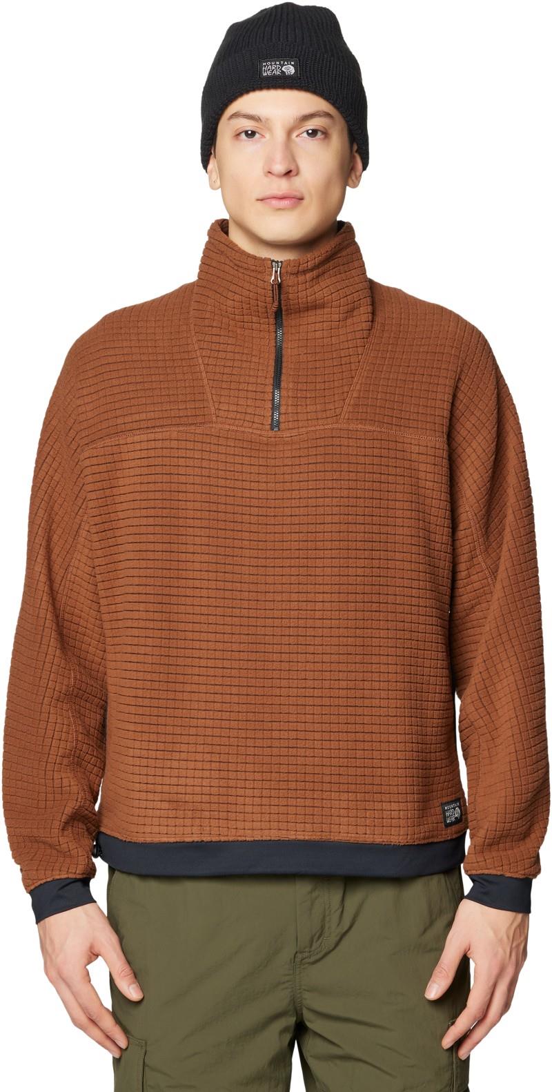 Summit Grid Big Grid Half Zip - Mens - cocoa brown 1