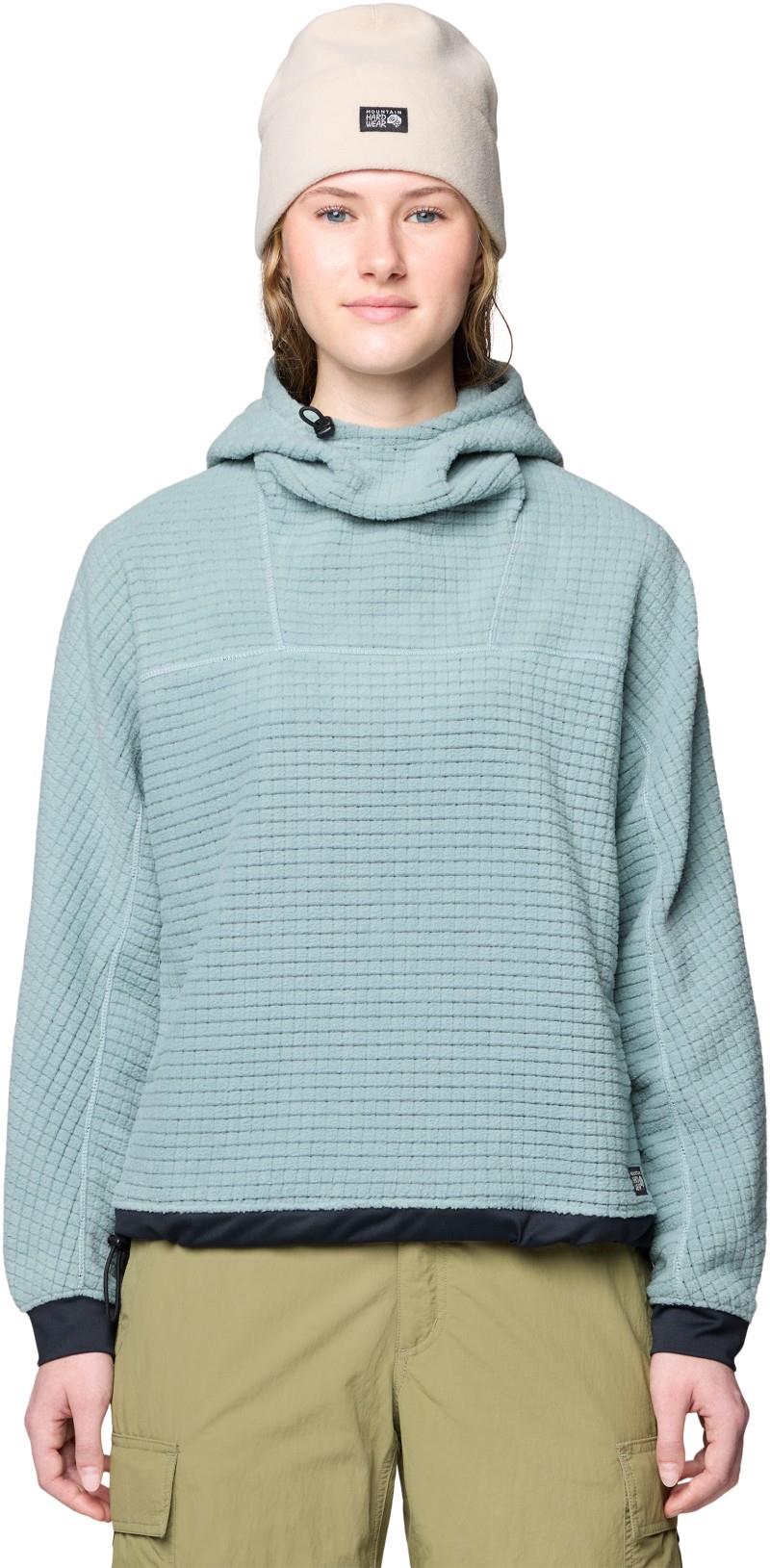 Summit Grid Big Grid Hoody - Womens - blue sage 1