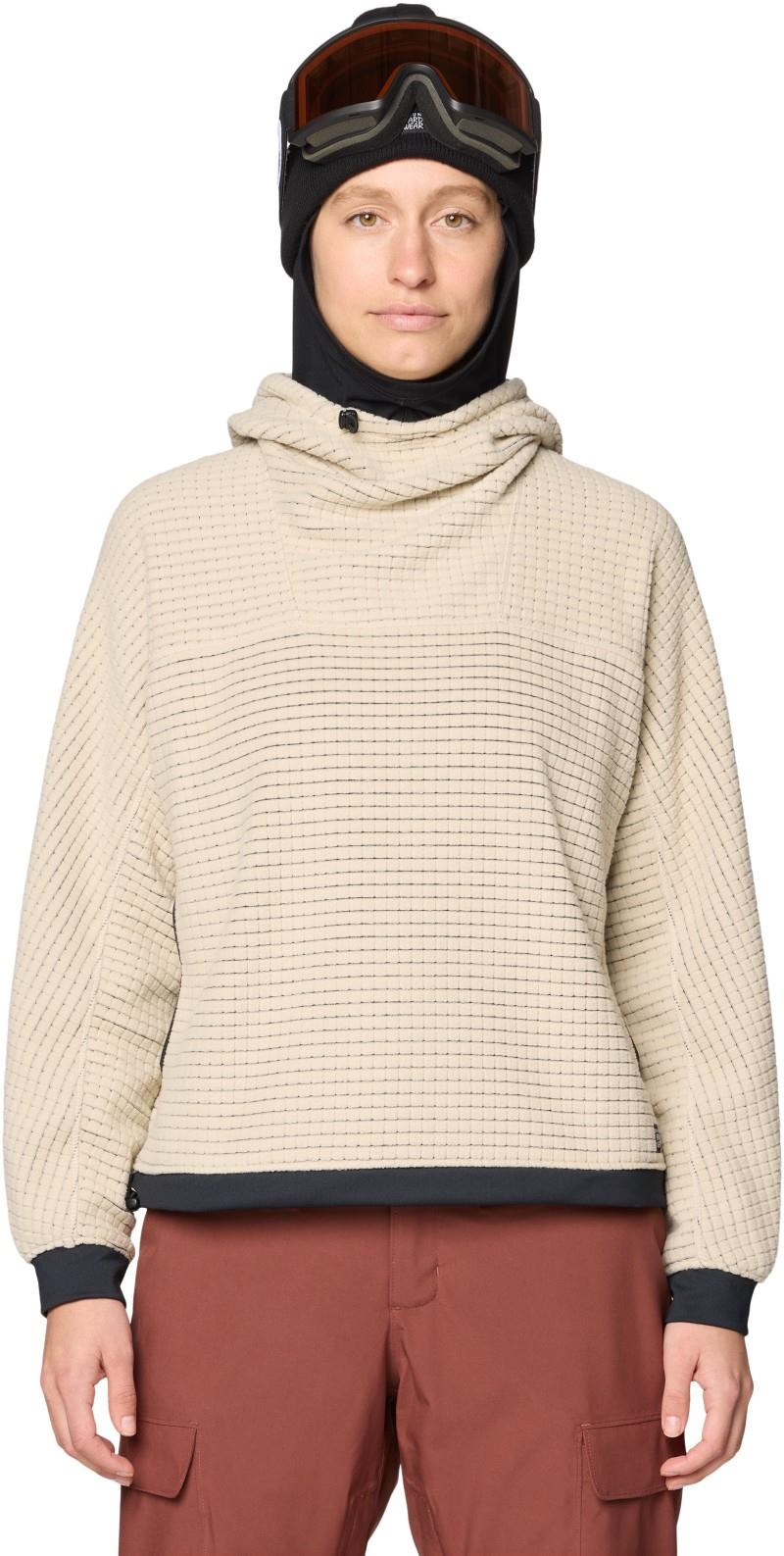 Summit Grid Big Grid Hoody - Womens - fossil 1
