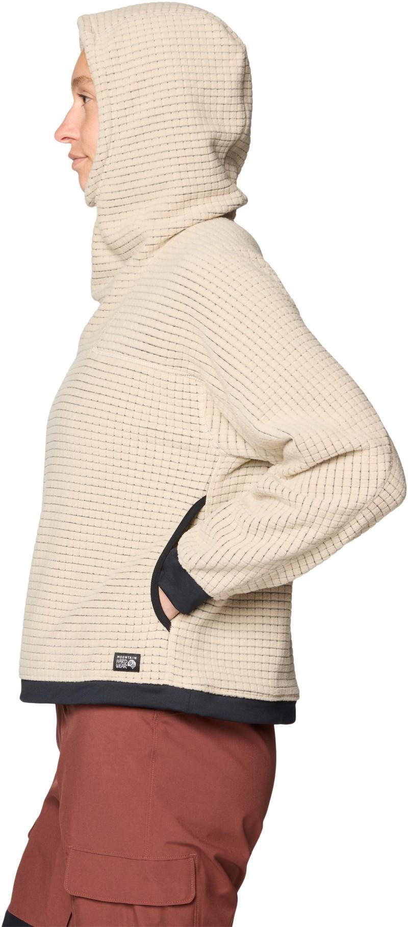Summit Grid Big Grid Hoody - Womens - fossil 1