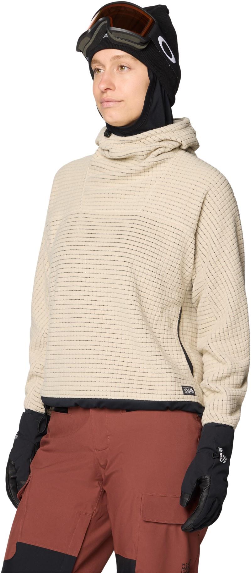 Summit Grid Big Grid Hoody - Womens - fossil 1