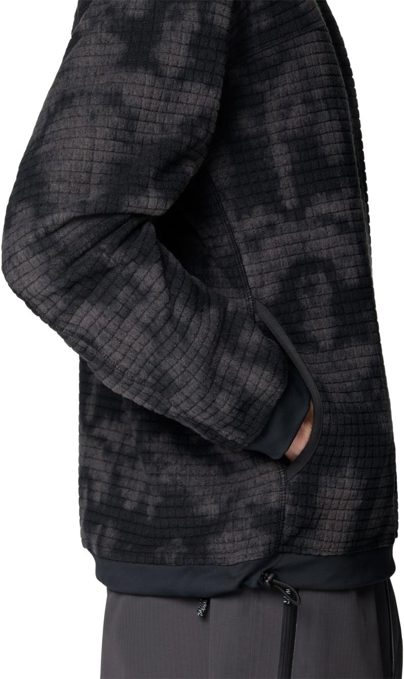 Summit Grid Big Grid Pullover Crew - Mens - black shadowdye print 1