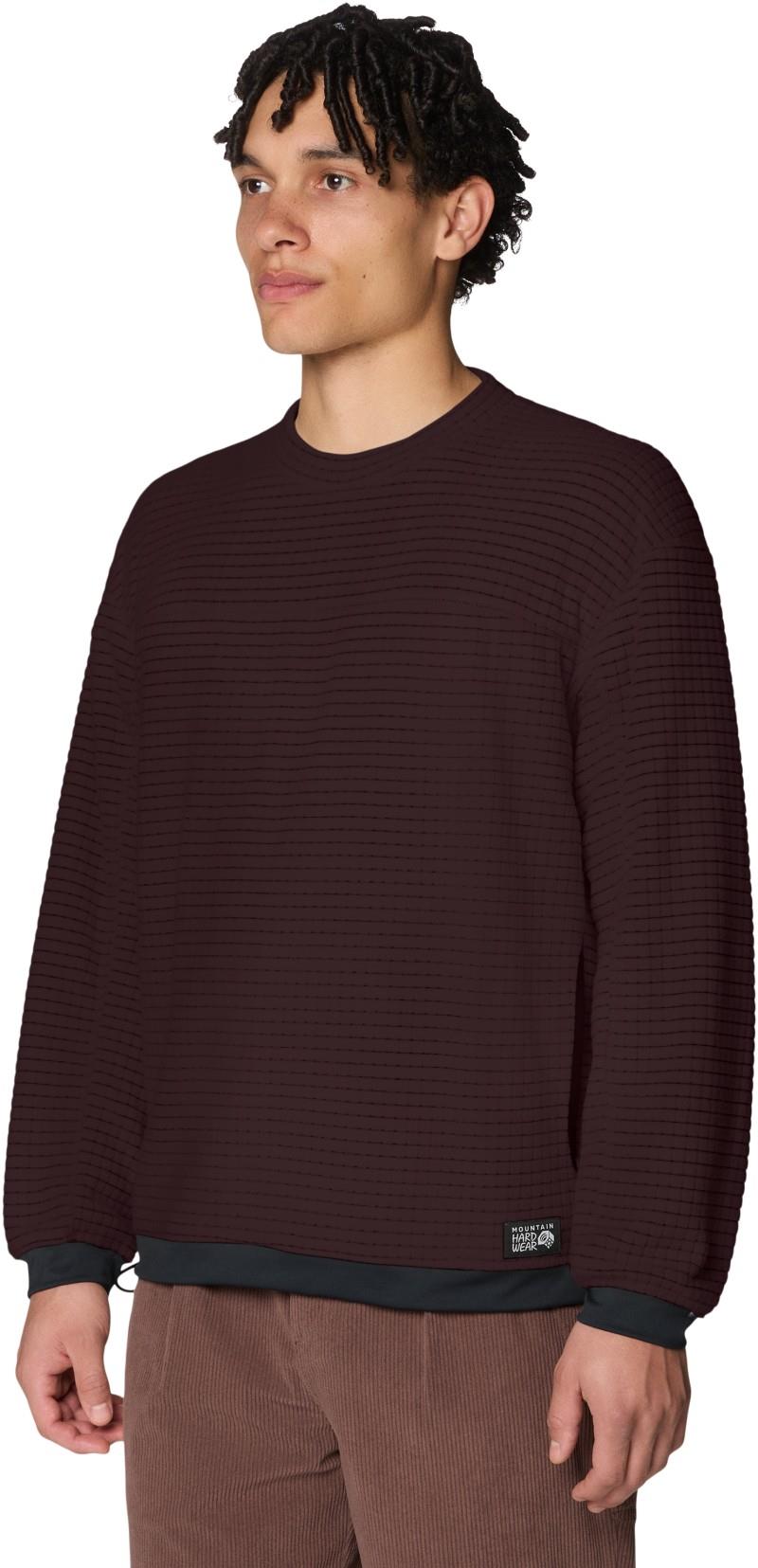Summit Grid Big Grid Pullover Crew - Mens - deep mulberry 1