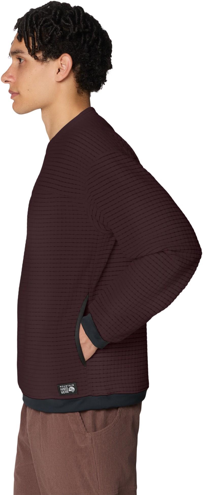 Summit Grid Big Grid Pullover Crew - Mens - deep mulberry 1