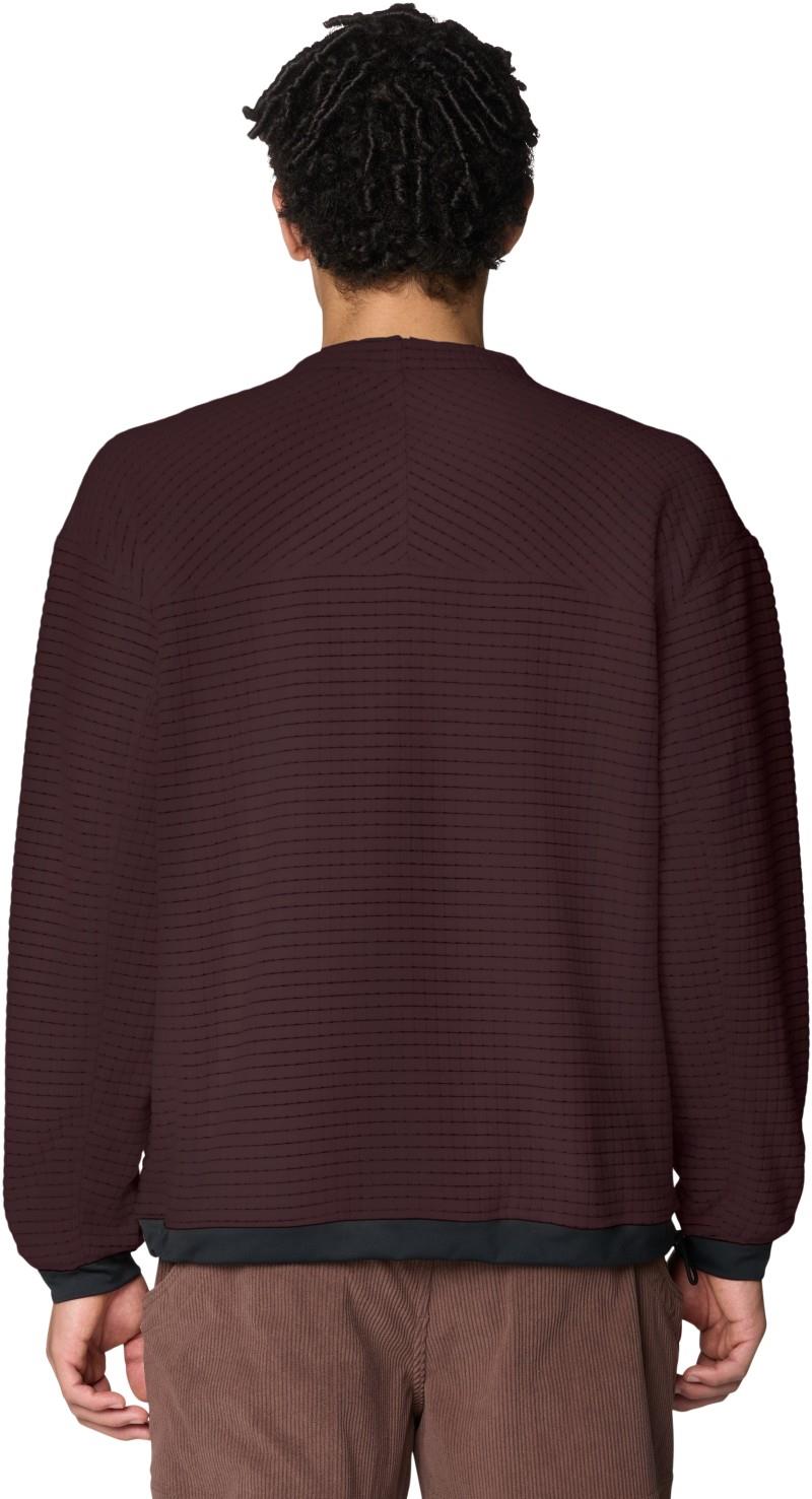 Summit Grid Big Grid Pullover Crew - Mens - deep mulberry 1