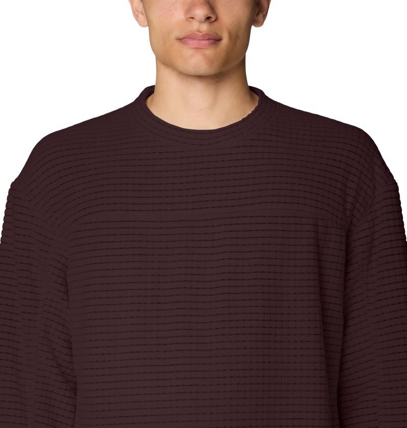 Summit Grid Big Grid Pullover Crew - Mens - deep mulberry 1