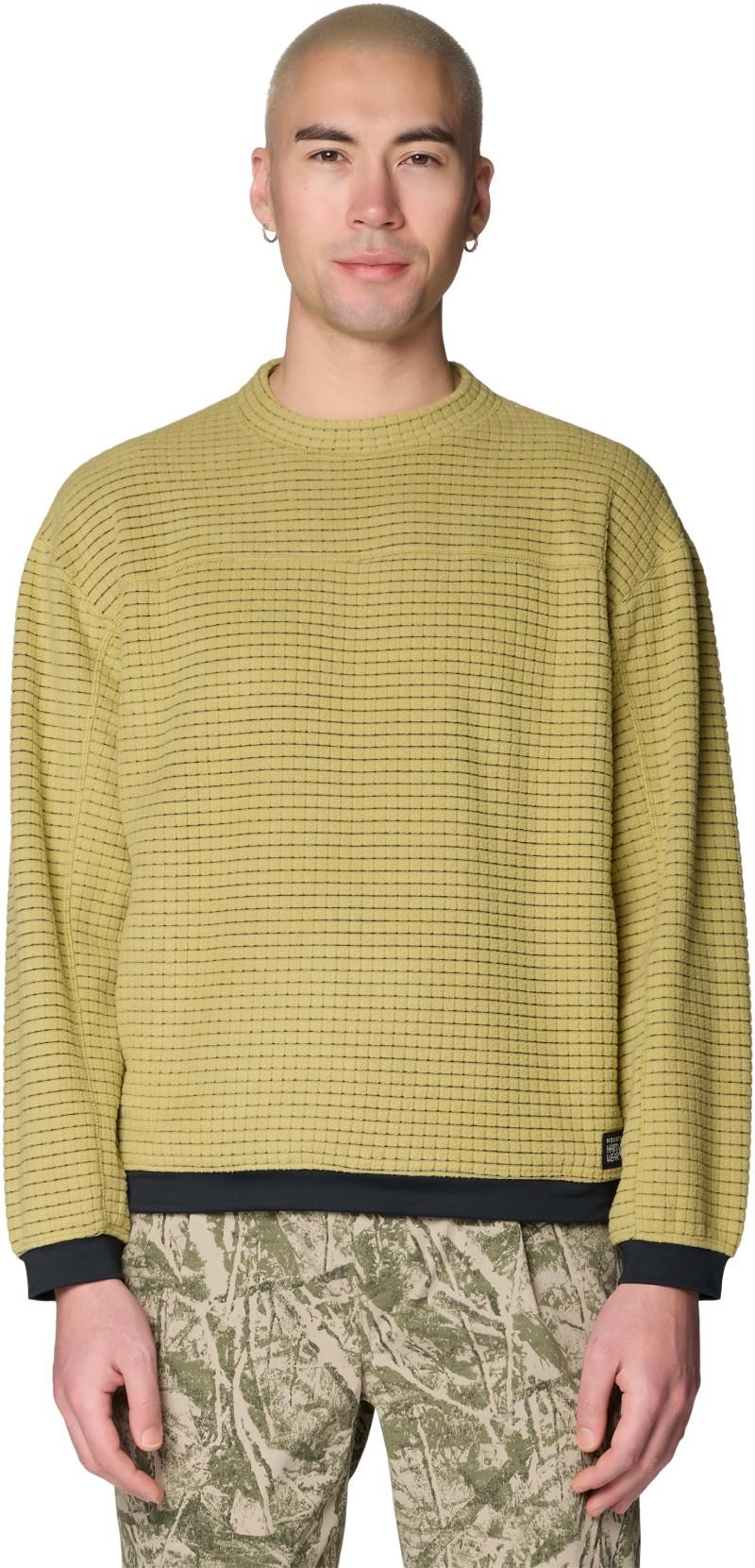 Summit Grid Big Grid Pullover Crew - Mens - forest moss 1