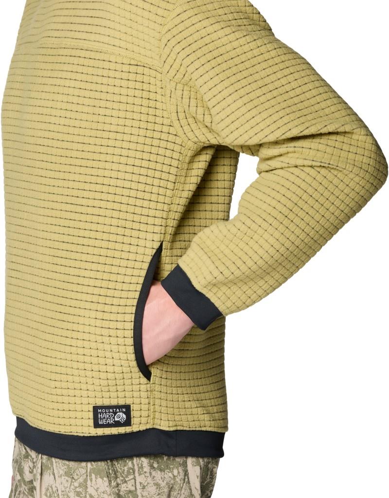 Summit Grid Big Grid Pullover Crew - Mens - forest moss 1