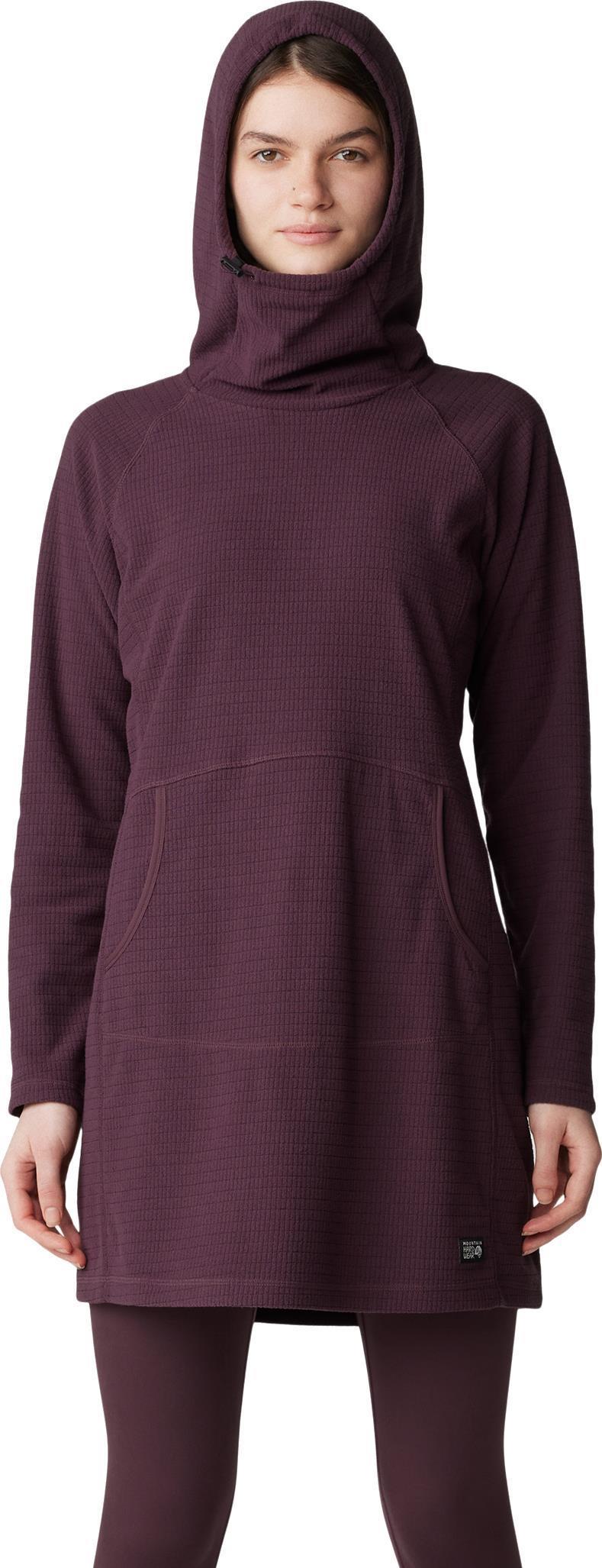 Summit Grid Dress - blackberry 1