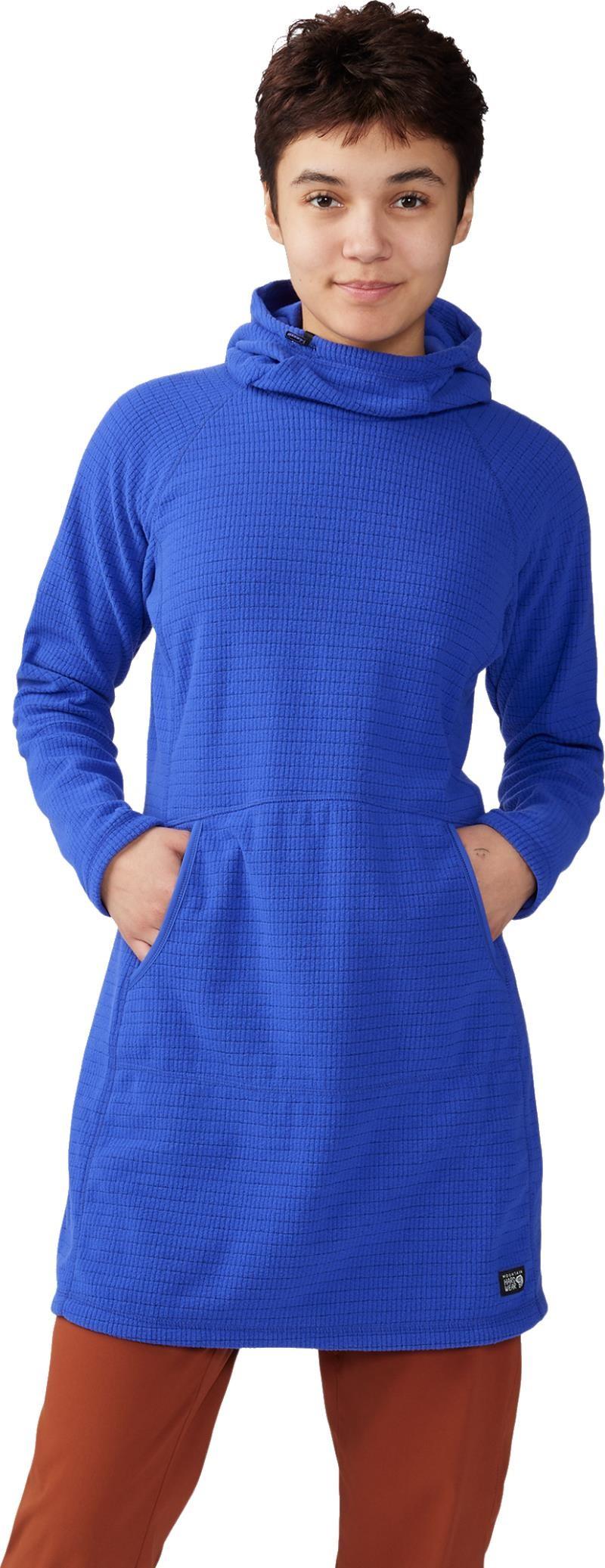Summit Grid Dress - blue print 1