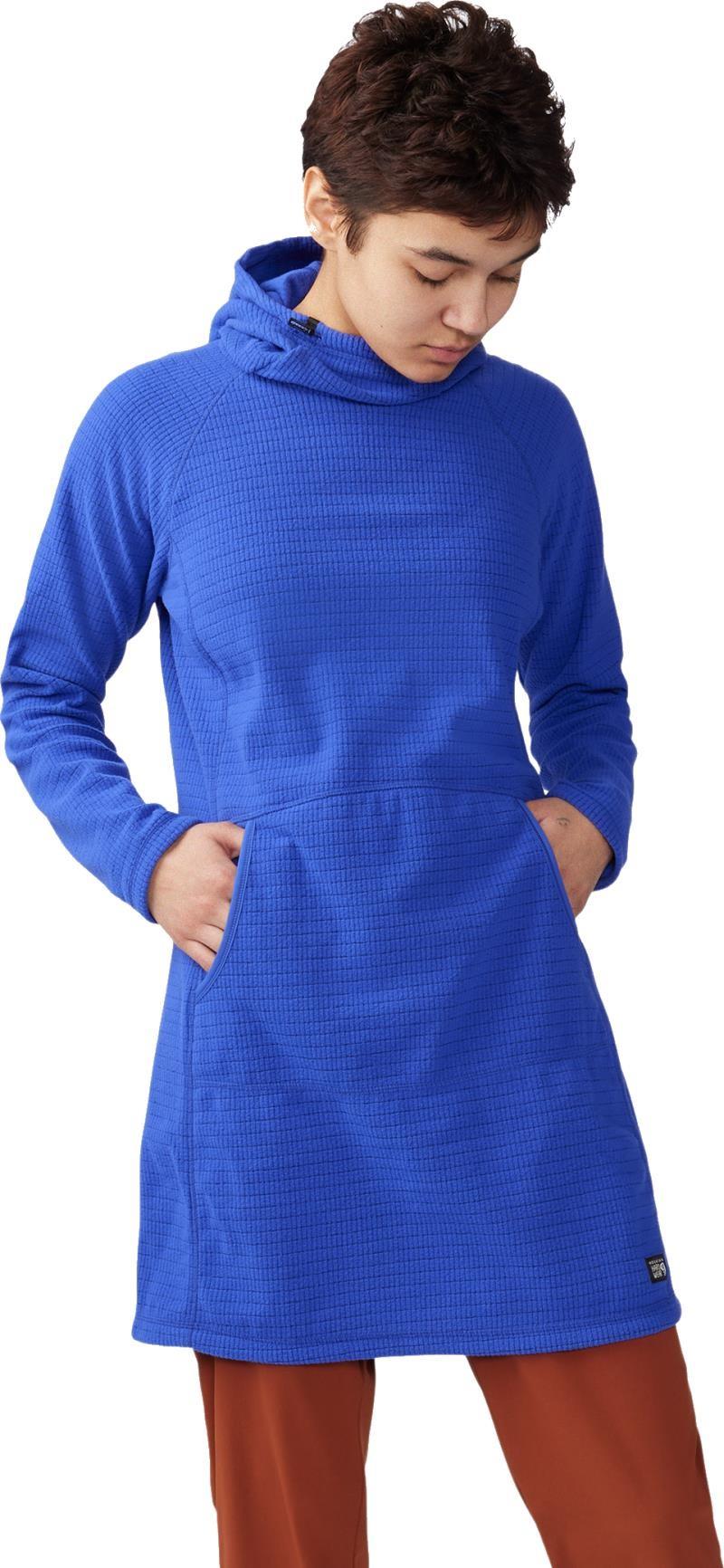 Summit Grid Dress - blue print 1