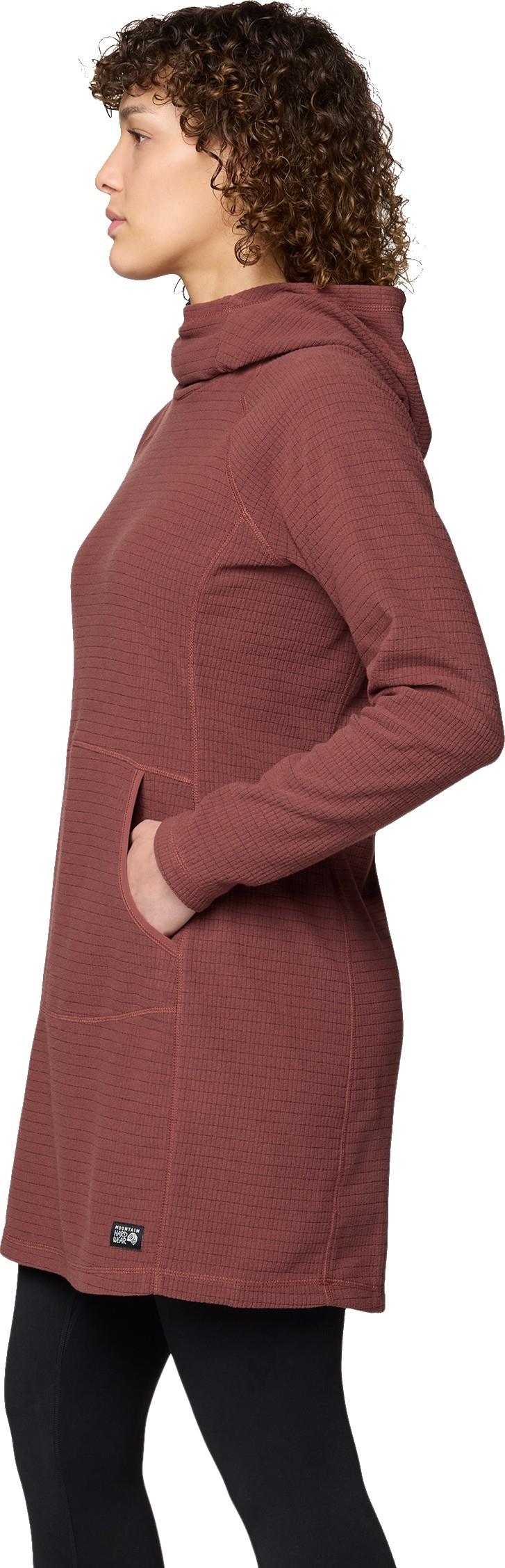 Summit Grid Dress - bourbon brown 1