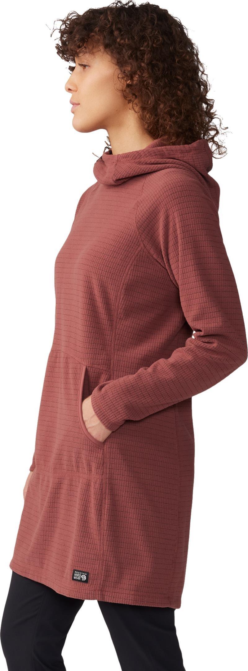 Summit Grid Dress - clay earth 1