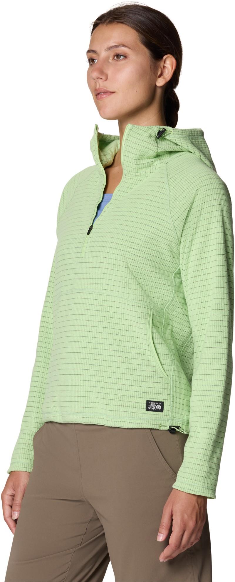 Summit Grid Half Zip Hoody - Womens - frozen in lime 1