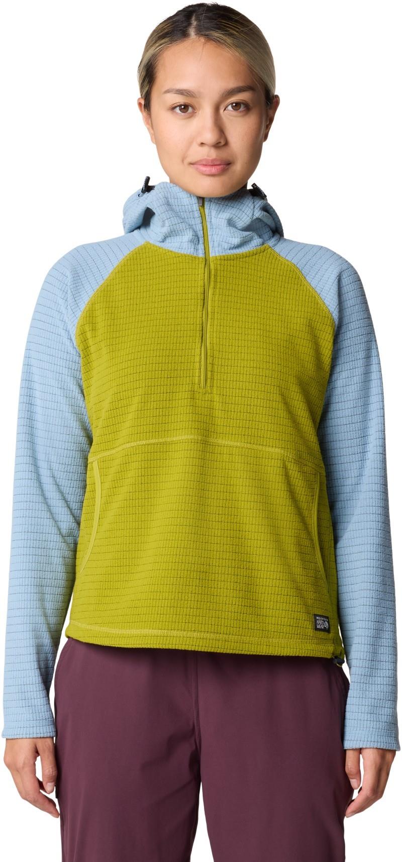 Summit Grid Half Zip Hoody - Womens - python green / element 1