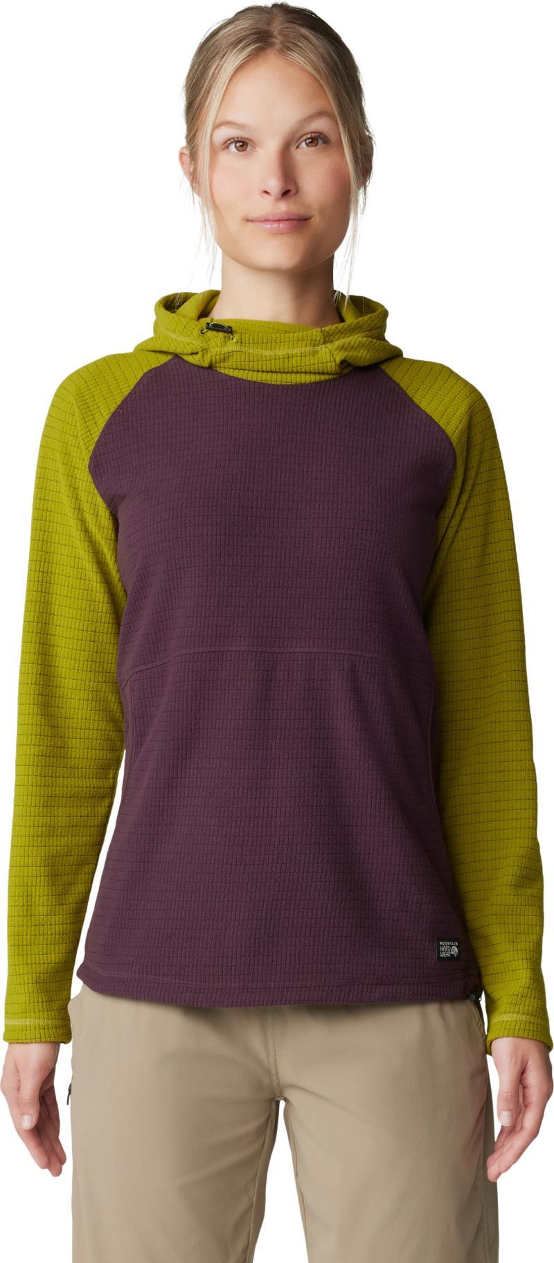 Summit Grid Tunic Hoody - Womens - Blackberry / Python Green 1