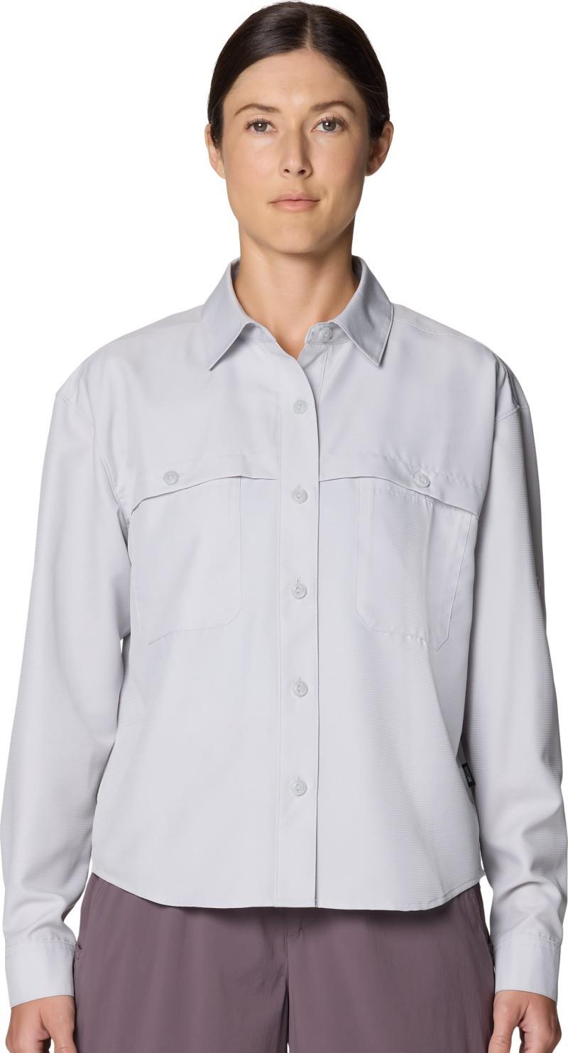 Sun Drift Cooling LS Shirt - Womens - grey ice 1