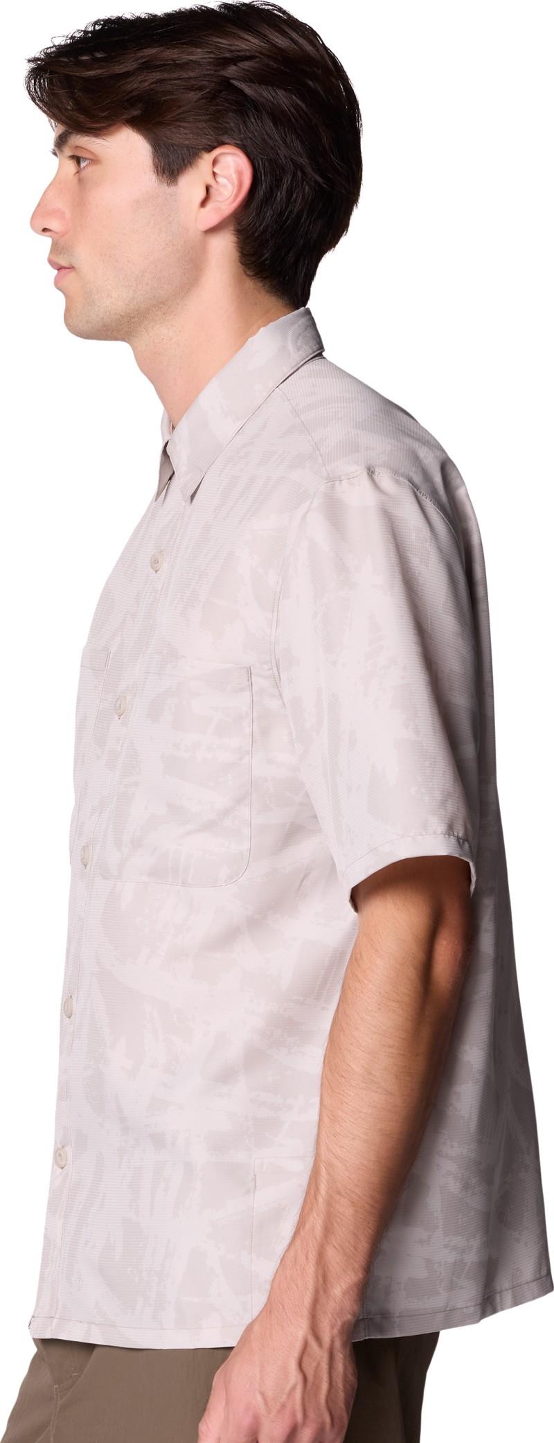 Sun Drift Cooling Printed SS Shirt - Mens - city fog brushstrokes print 1