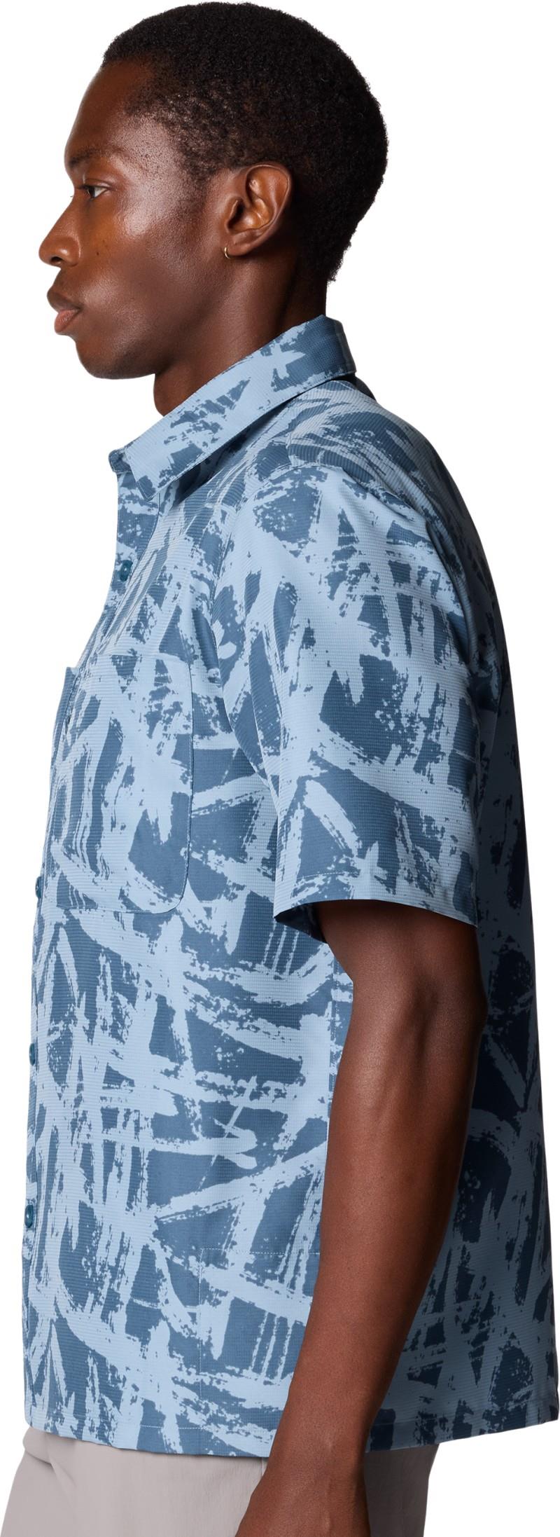 Sun Drift Cooling Printed SS Shirt - Mens - element brushstrokes print 1